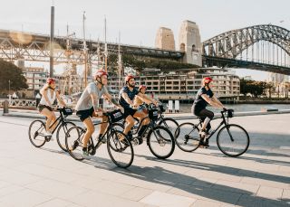 People enjoying Bonza Bike Tours, The Rocks