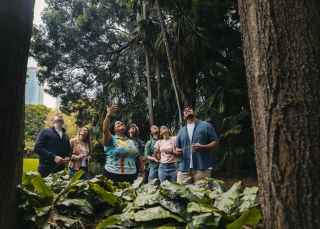 People on a tour with Aboriginal Tour - Royal Botanic Garden Sydney