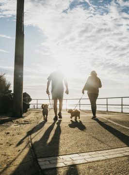 Locals enjoying a morning walk at South Cronulla Beach, Cronulla