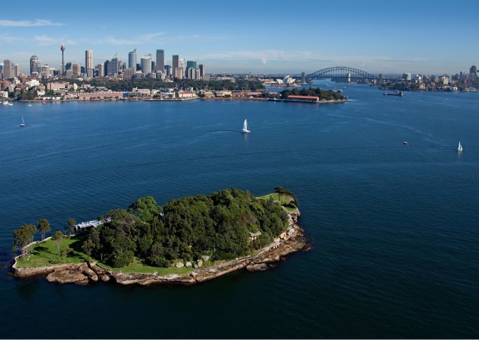 Clark Island aerial, Sydney Harbour