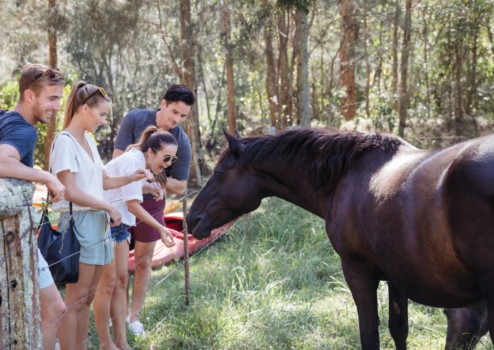 Friends enjoying a day out at Glenworth Valley on the Central Coast