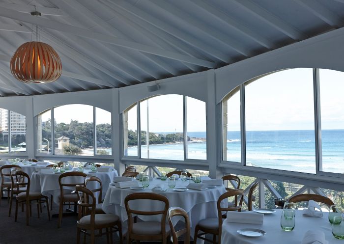 Table with a view at Pilu at Freshwater in Manly, North Sydney