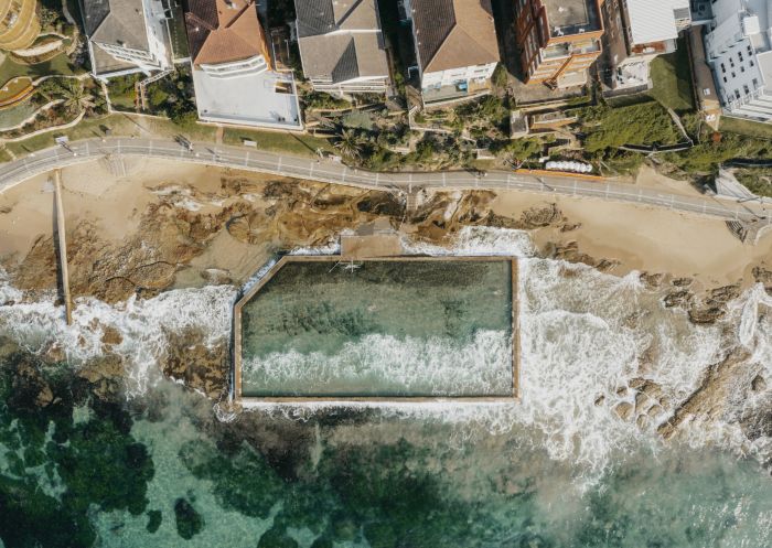 Bird's eye view over Cronulla Rockpool, Cronulla