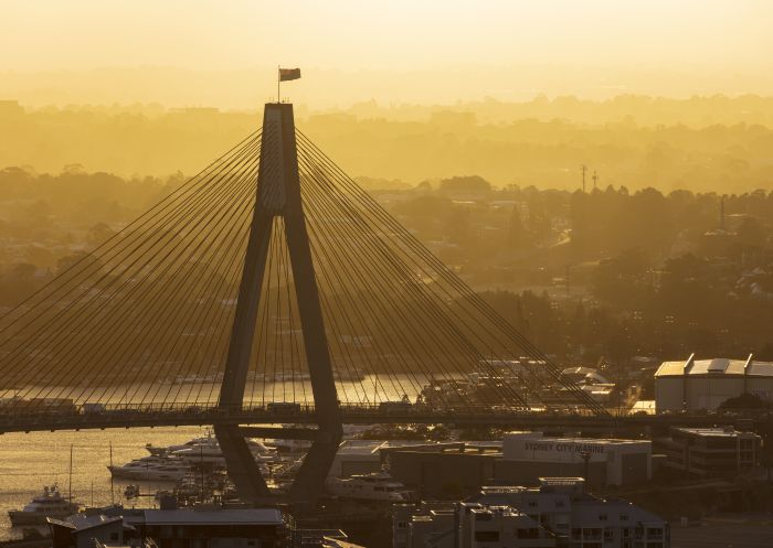 Sunset over ANZAC Bridge, Pyrmont