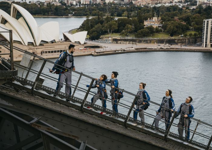 Family enjoying the Burrawa Indigenous Experience at BridgeClimb, Sydney