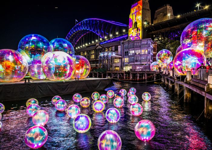 The Ephemeral Oceanic light installation at Walsh Bay