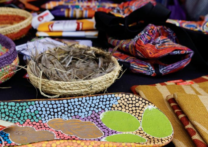 Indigenous artwork at Blak Markets on Bare Island, La Perouse