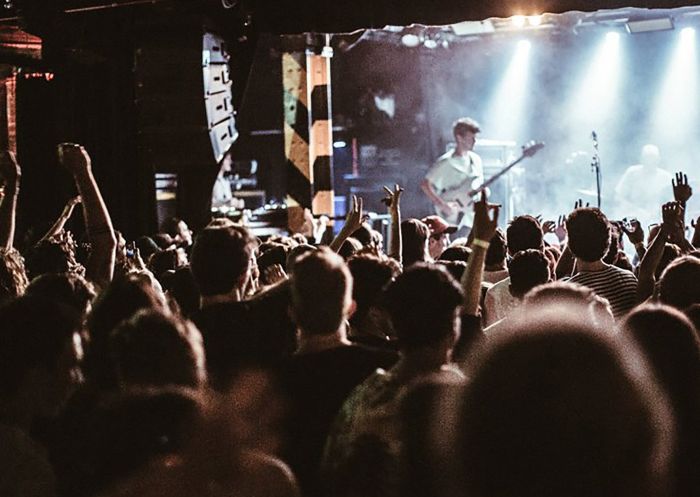 Crowd watching performance at Oxford Art Factory, Darlinghurst