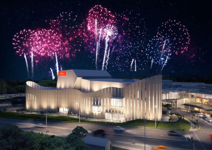 Fireworks display at Sydney Coliseum Theatre West HQ, Rooty Hill