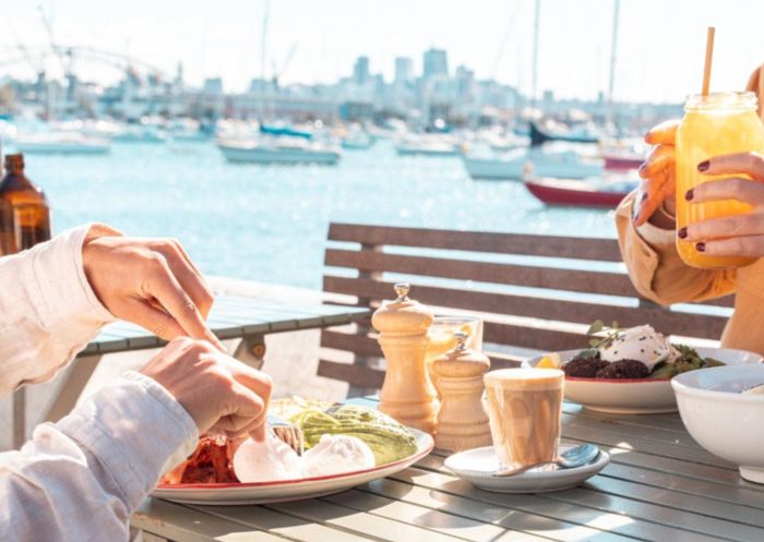 Dining outdoors at The Navy Bear, Darling Point