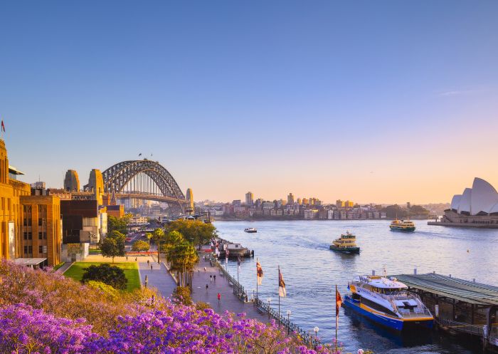 Sunrise over Circular Quay, The Rocks