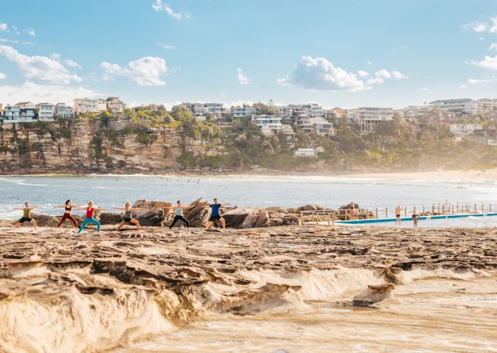 Yoga class, Freshwater Beach