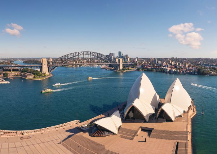 Ferries on iconic Sydney Harbour