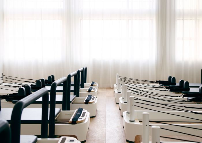 Pilates beds at One Hot Yoga, Potts Point 