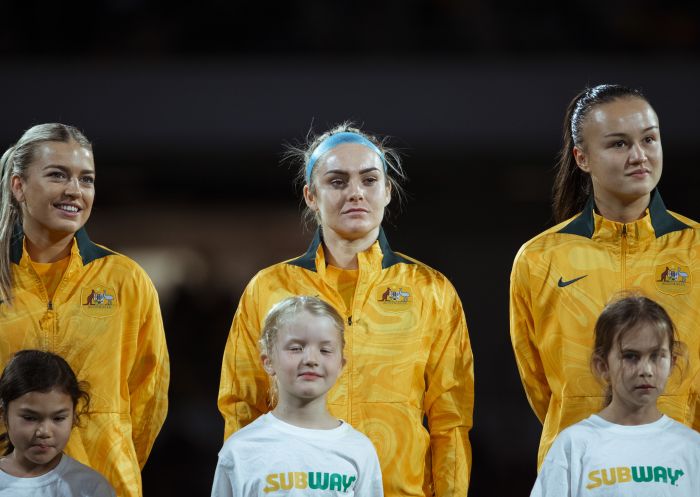 Ellie Carpenter during the Commbank Matildas vs Iran match - Credit: Tiffany Williams