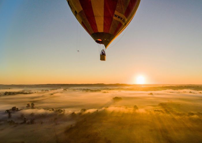 Sunrise view from the hot air balloon - Credit: Balloon Aloft Camden