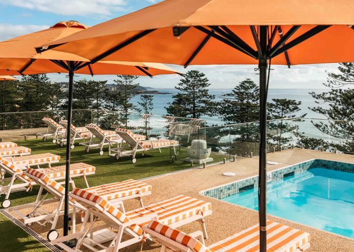 Rooftop pool with views of Manly Beach at Manly Pacific, Manly