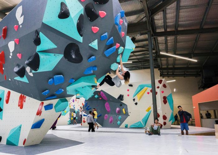 Woman climbing, Blockhaus Bouldering, Marrickville - Credit: Blockhaus Bouldering