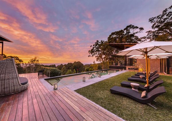 Pool with a view at Spicers Sangoma Retreat, Blue Mountains National Park 