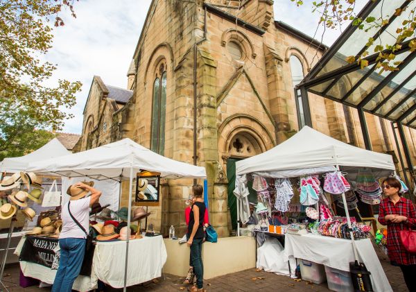 Paddington Markets - over 150 Australian fashion, art, jewellery, homeware and food stalls on display each Saturday at Paddington Uniting Church