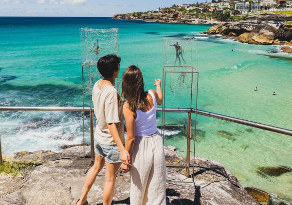 Sculpture by the Sea's 'Social Distance 2020' Sculpture - artist Barbara Licha