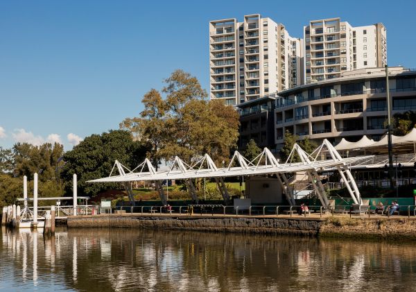 The Parramatta Wharf with beautiful views of the Parramatta River, Parramatta