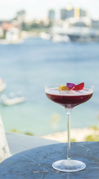 Cocktail at Henry Deane with harbour views, Hotel Palisade, Millers Point