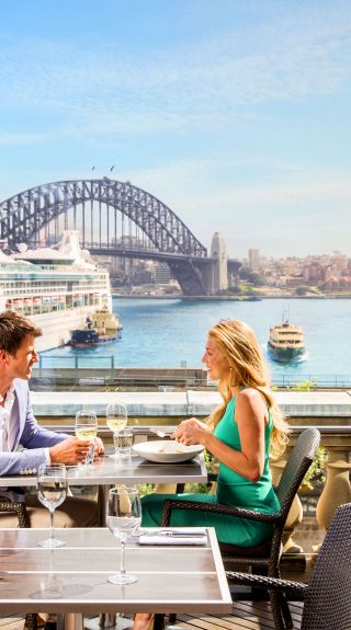 Dining at Cafe Sydney in Circular Quay, Sydney Harbour