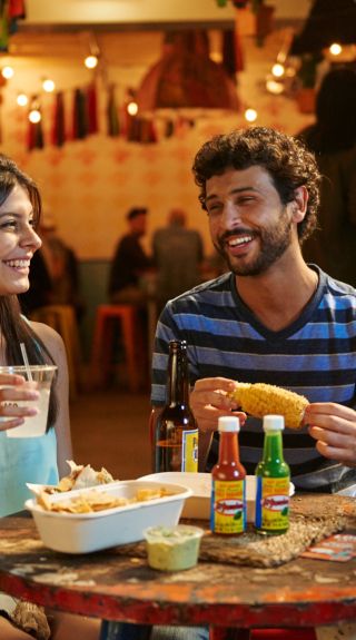 Students enjoying food and drink at El Loco in Surry Hills