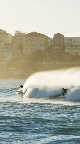 Surfing at Bondi Beach, Sydney East