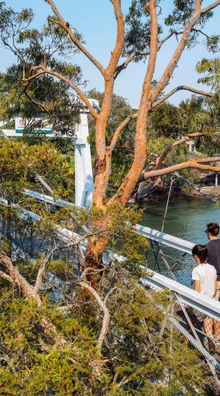 Couple enjoying a scenic walk around Parsley Bay, Vaucluse