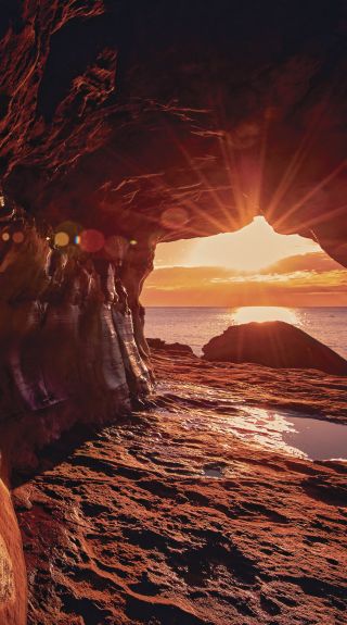 Queenscliff Tunnel (also known as The Wormhole) at sunrise - Northern Beaches