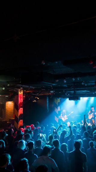 Patrons enjoying live music at the Oxford Art Factory, Darlinghurst