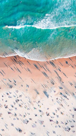 Aerial of Bondi Beach, Sydney East