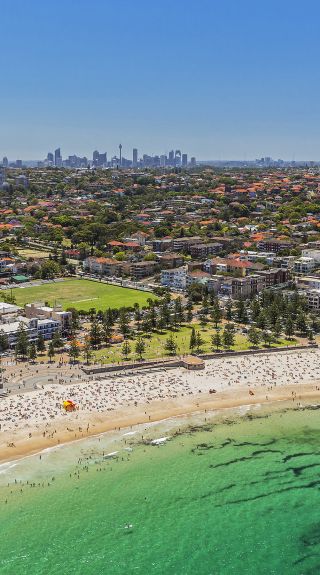 Aerial view of Coogee Beach, Sydney East