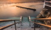 Sunrise over Bronte Baths in Bronte, Sydney East