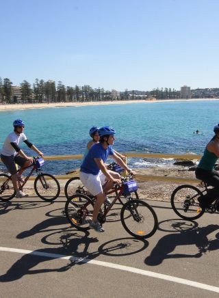 Ride along Manly beach with Manly Bike Tours and Hire in Manly, Sydney North