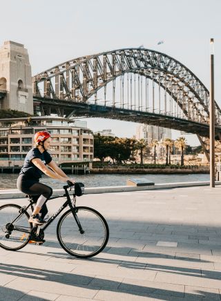 People enjoying Bonza Bike Tours, The Rocks