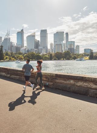 Running in the Royal Botanic Gardens